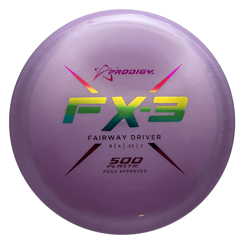 Prodigy Disc FX-3 Prodigy Disc FX-3 - 500 / 176g - Lavender (Rainbow Foil) - Skyline Disc Golf