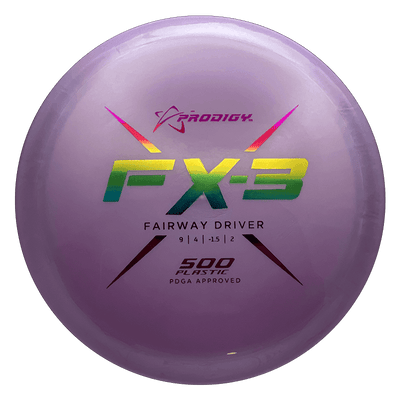 Prodigy Disc FX-3 Prodigy Disc FX-3 - 500 / 176g - Lavender (Rainbow Foil) - Skyline Disc Golf