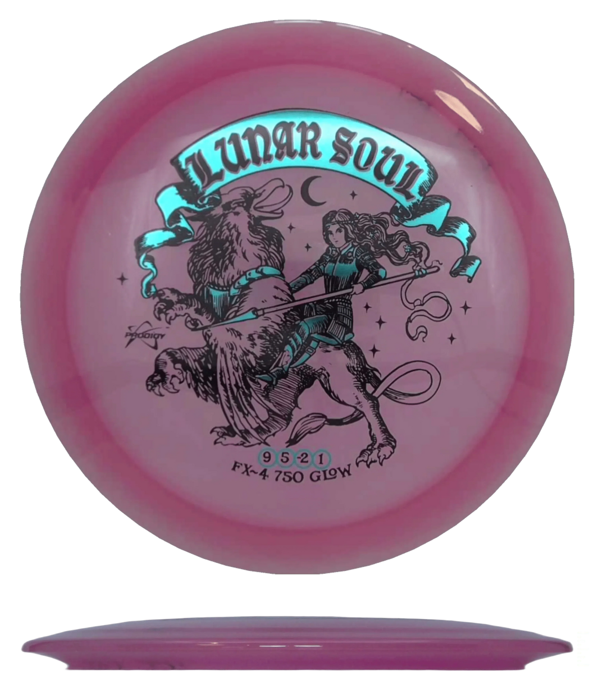 Prodigy Disc FX-4 - 750 Glow / 174g - Pink (Black/Sky Blue Foil) - Skyline Disc Golf