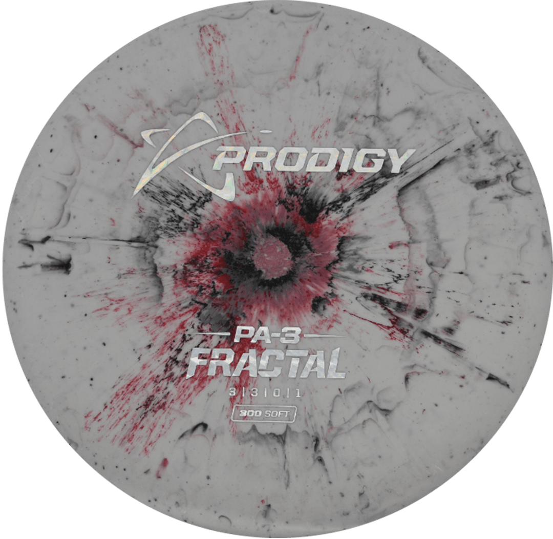 Prodigy Disc PA-3 - 300 Soft Fractal / 174g - Gray/Black/Red Fractal (Chrome Shatter)