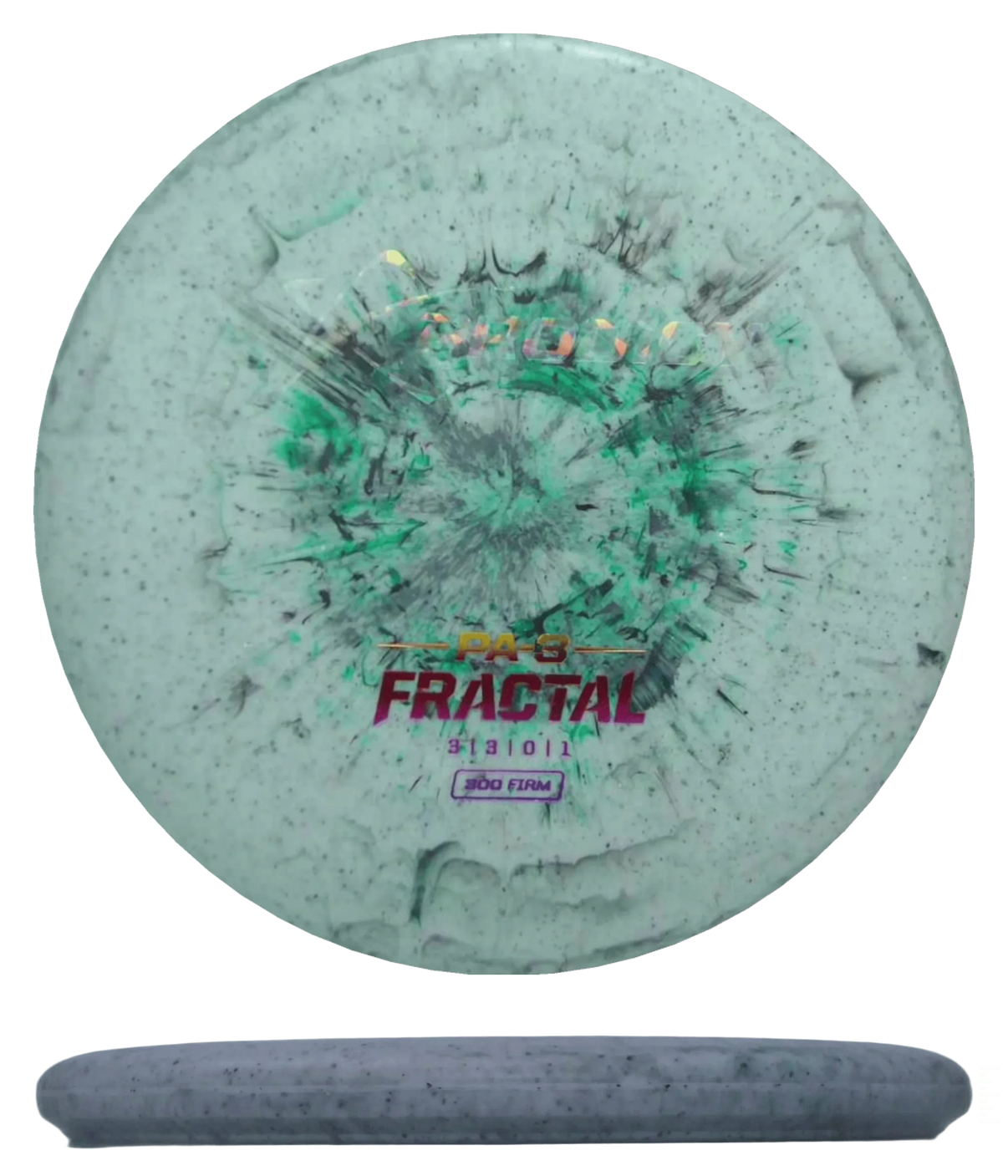 Prodigy Disc PA-3 - 300 Firm Fractal / 168g - Green-ish (Ghost/Rainbow) - Skyline Disc Golf