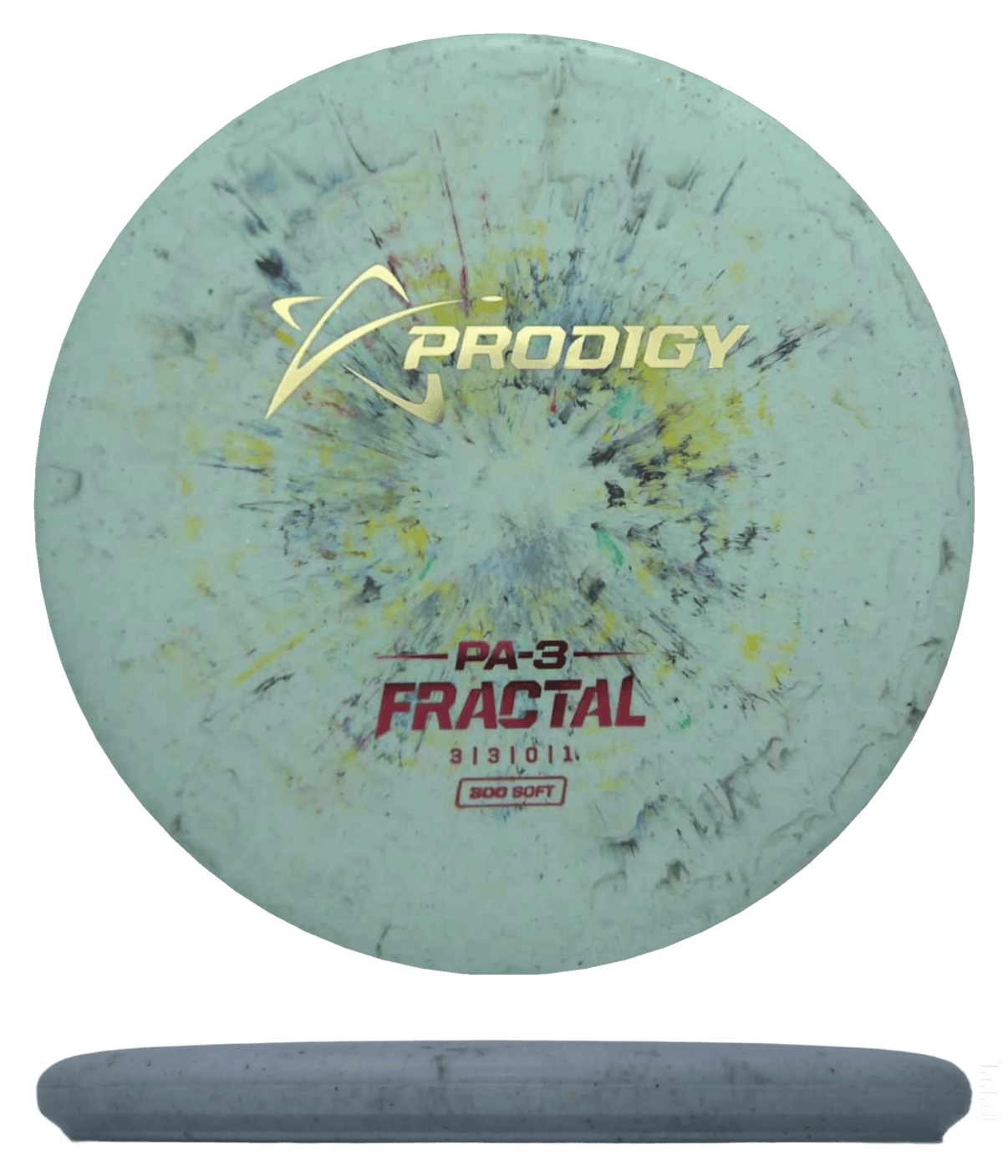 174g - Multicolor (Silver/Red) 300 Soft Fractal Prodigy Disc PA - 3 - Skyline Disc Golf