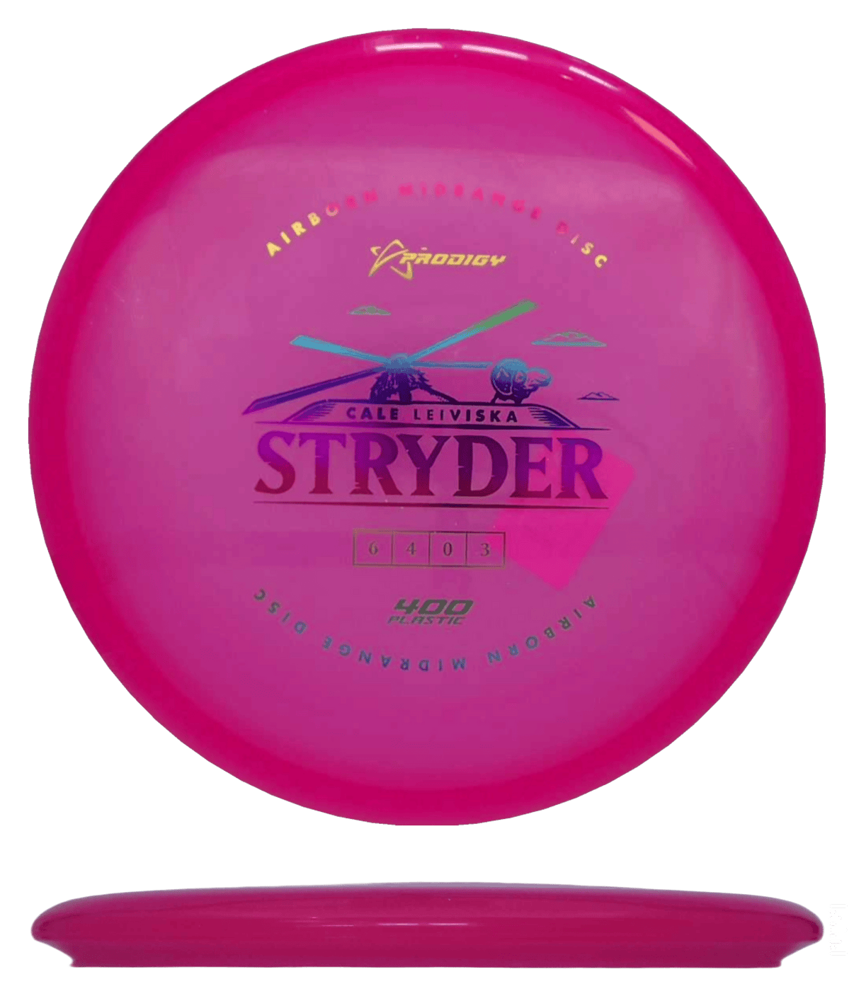 178g - Hot Pink (Rainbow) 400 Prodigy Disc Stryder - Skyline Disc Golf