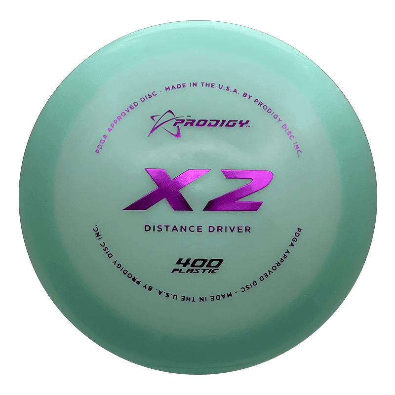 Prodigy Disc X2 - 400 / 174g - Light Green (Purple Foil)