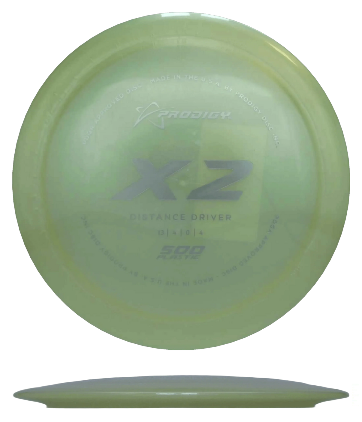 Prodigy Disc X2 - 500 / 172g - Soft Yellow (Silver) - Skyline Disc Golf