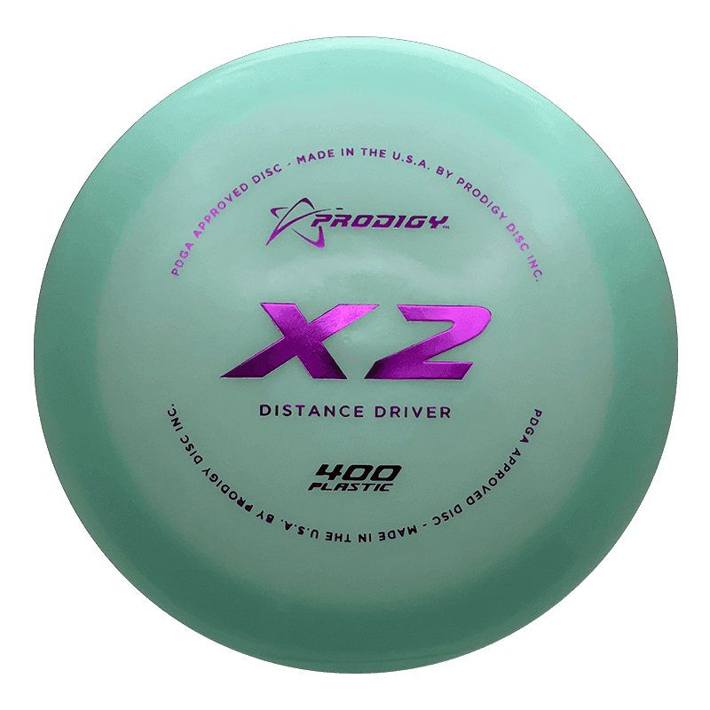 Prodigy Disc X2 - 400 / 174g - Light Green (Purple Foil) - Skyline Disc Golf