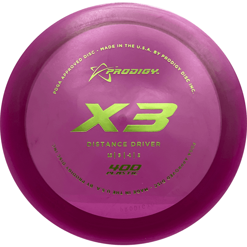 Prodigy Disc X3 Prodigy Disc X3 - 400 / 174g - Red Wine (Green Gold) - Skyline Disc Golf