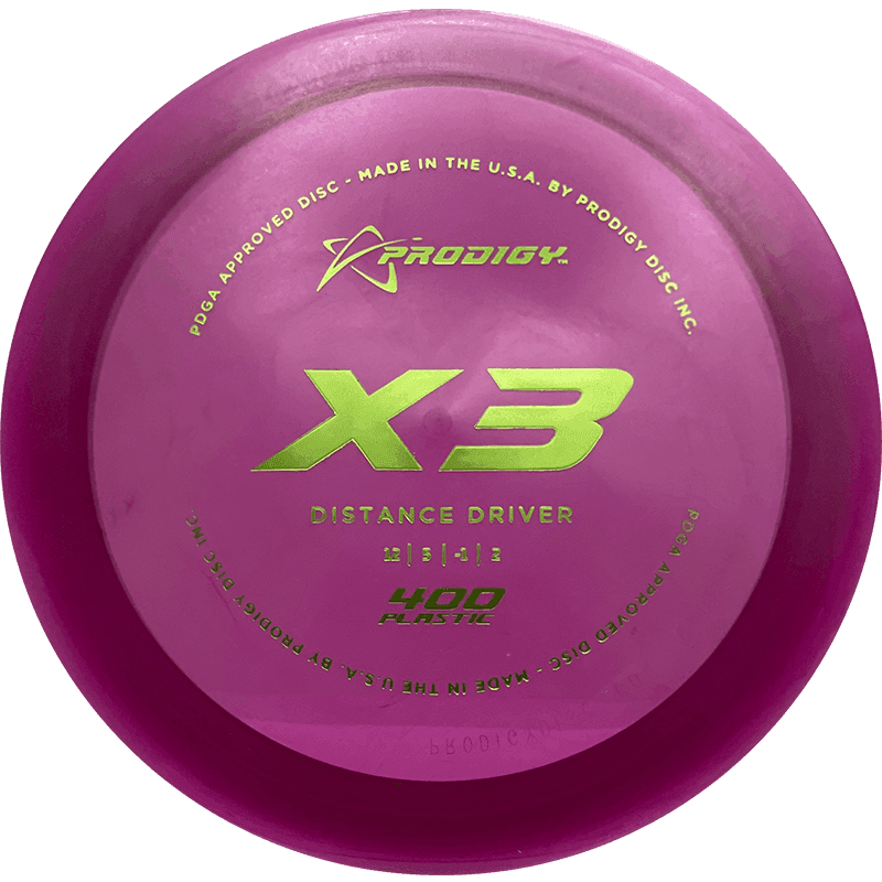 174g - Red Wine (Green Gold) 400 Prodigy Disc X3 - Skyline Disc Golf