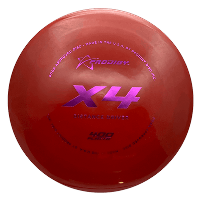 Prodigy Disc X4 Prodigy Disc X4 - 400 / 173g - Red (Magenta Foil) - Skyline Disc Golf