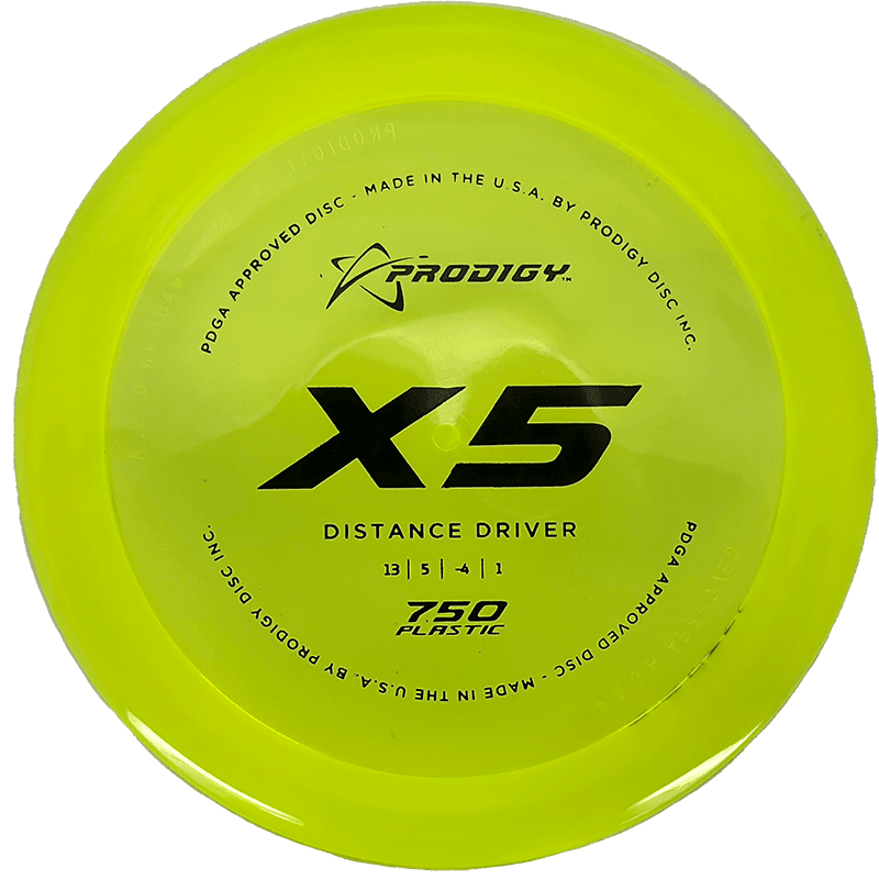 173g - Yellow (Black) 750 Prodigy Disc X5 - Skyline Disc Golf