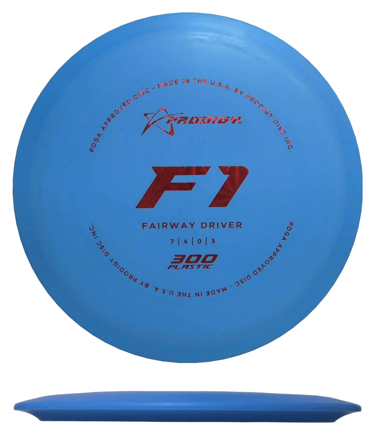 Prodigy F1 - 300 / 176g - Sky Blue (Red Foil) - Skyline Disc Golf