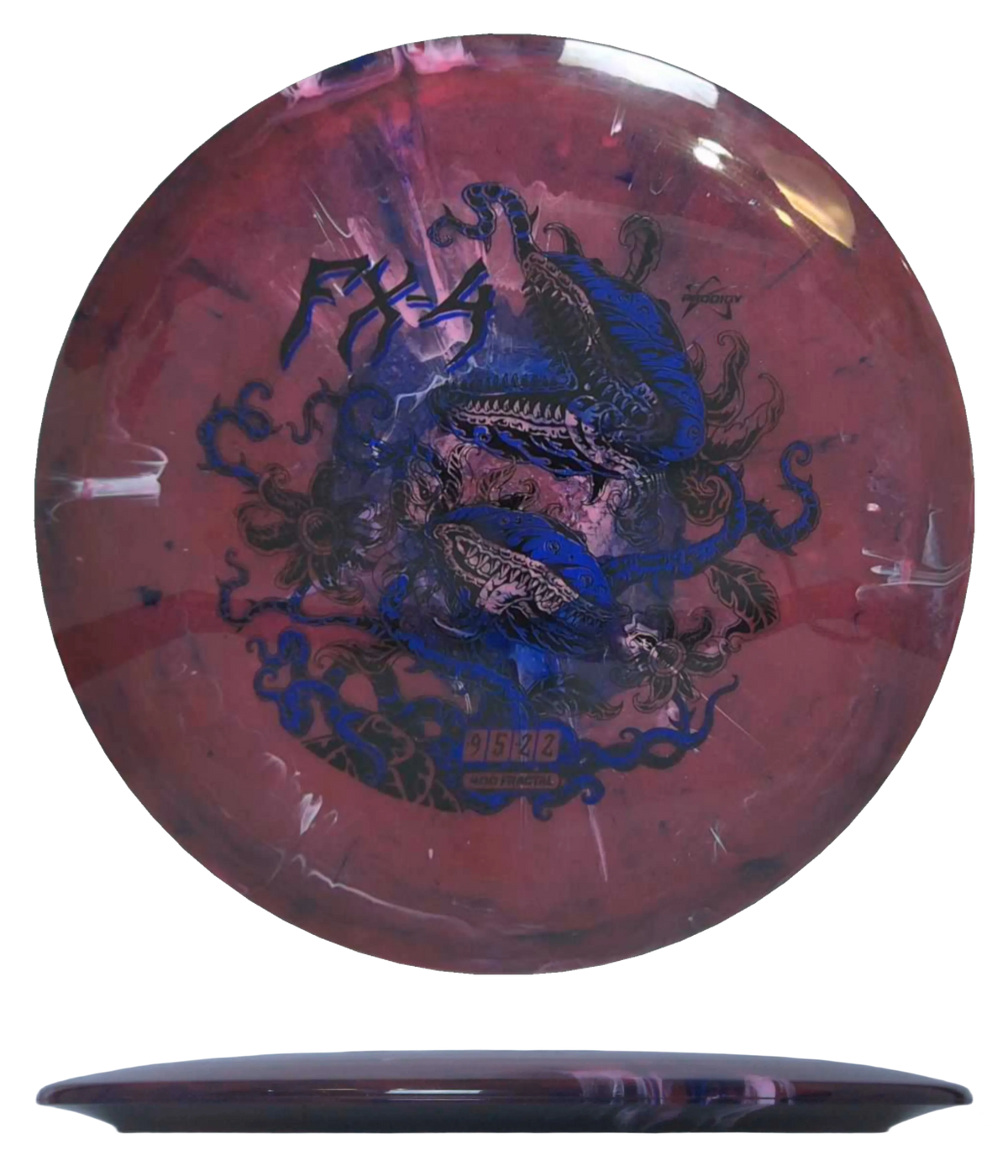 Prodigy FX-4 - 400 Fractal / 174g - Crimson (Black/Blue) - Skyline Disc Golf