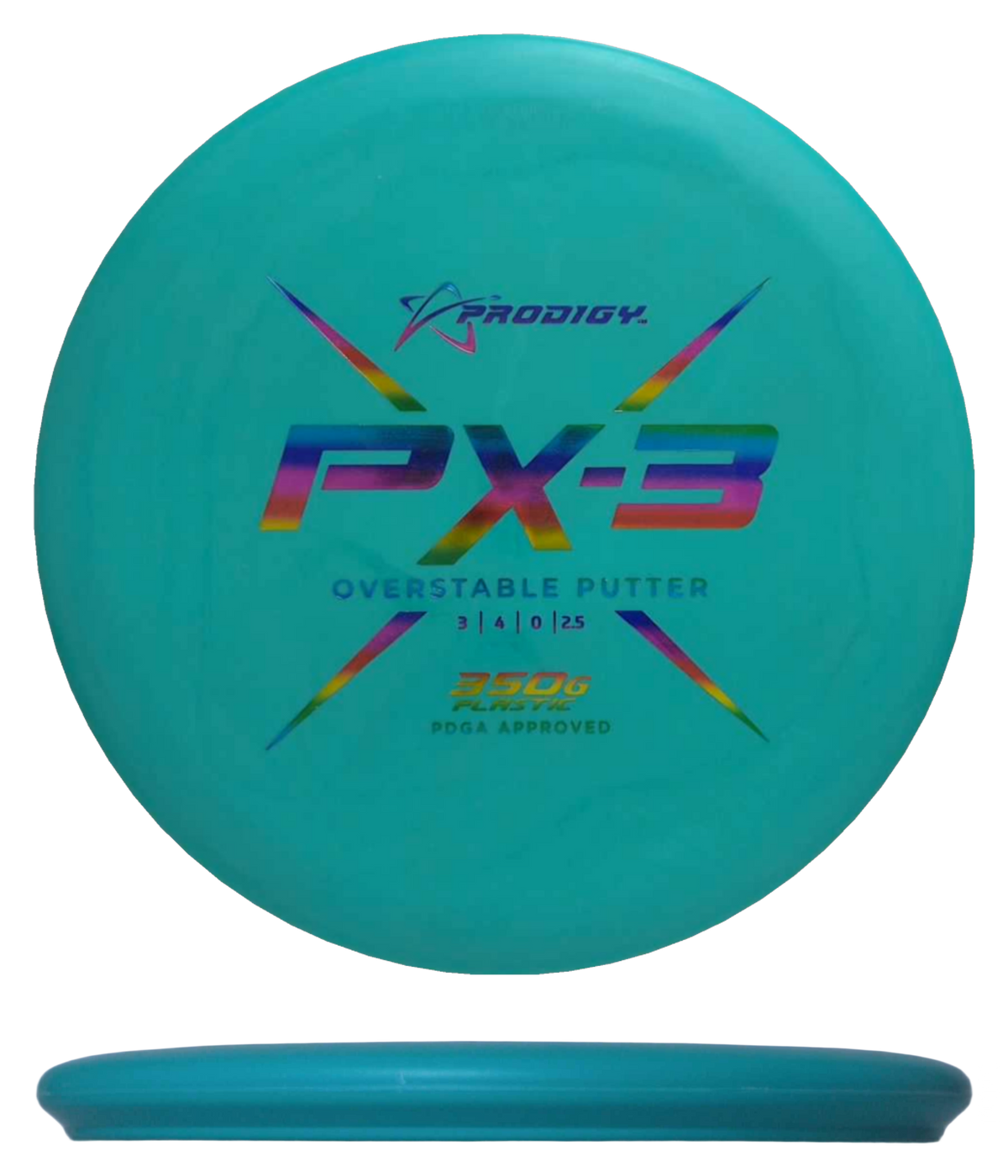 Prodigy PX-3 - 350G / 173g - Teal (Rainbow Foil) - Skyline Disc Golf