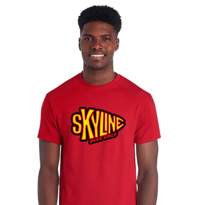 Skyline Disc Golf Arrowhead Tee - Dri-Power® Active Blend / Red / S - Skyline Disc Golf