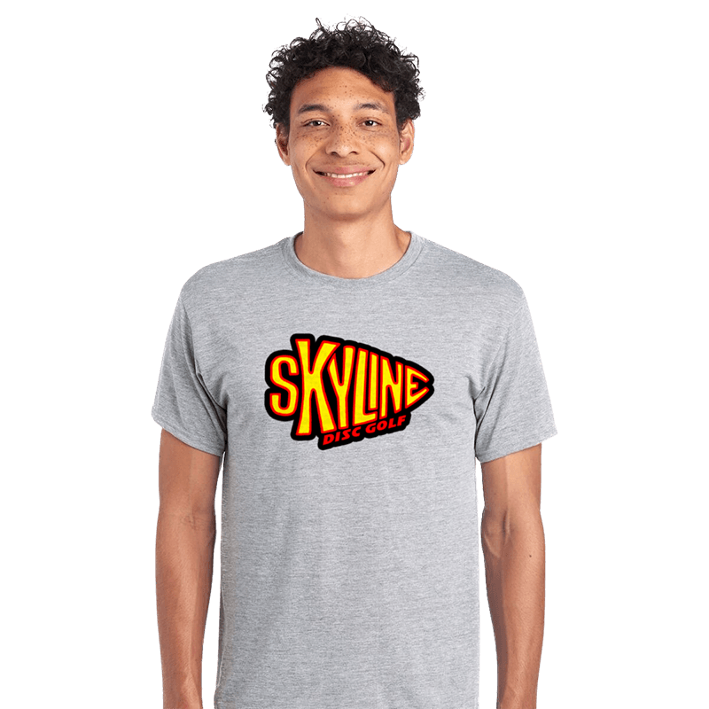 Skyline Disc Golf Arrowhead Tee Skyline Disc Golf Arrowhead Tee - Dri-Power® Active Blend / Athletic Heather / S - Skyline Disc Golf