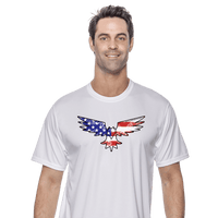 White Moisture Wicking Skyline Disc Golf Ol' Glory Tee - Skyline Disc Golf