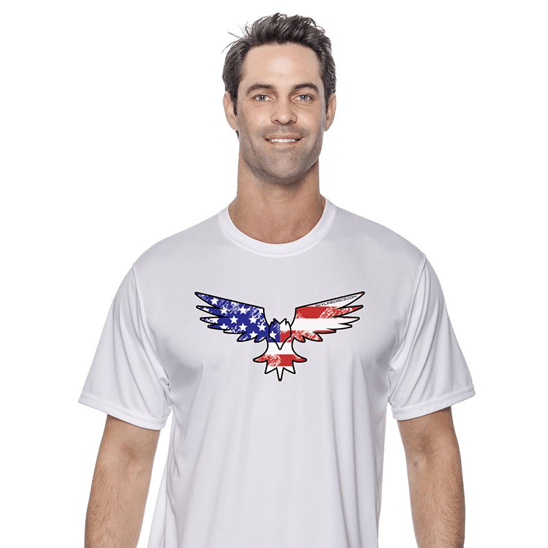 Skyline Disc Golf Ol' Glory Tee - Moisture Wicking / White / S