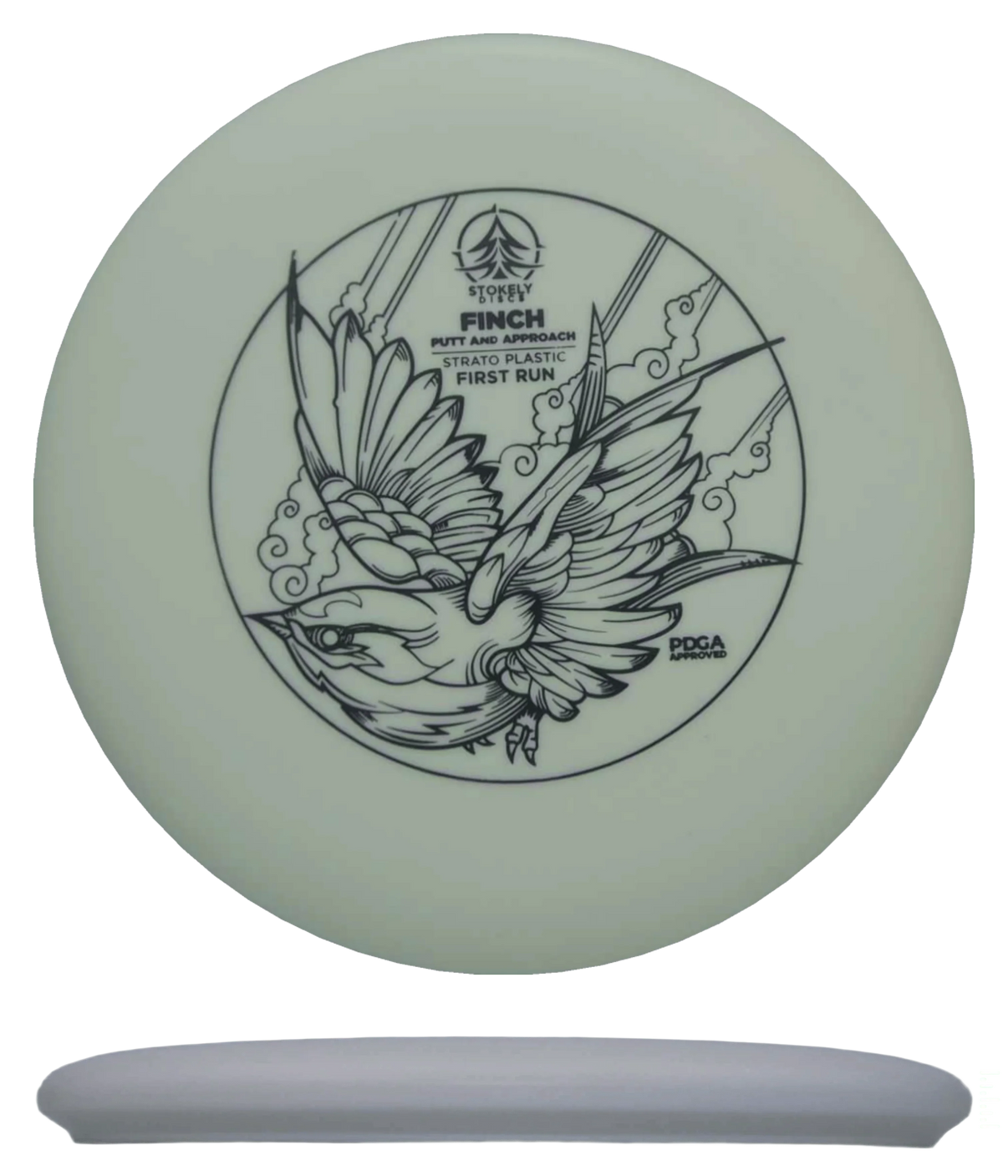 Stokely Finch - Strato - First Run / 166g - White (Black) - Skyline Disc Golf
