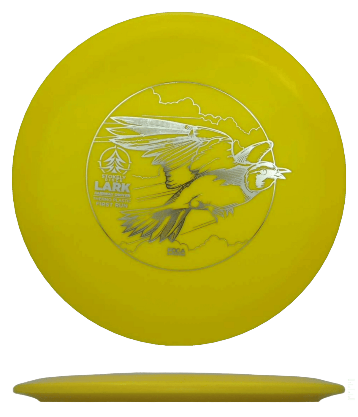 173g - Yellow (Silver Foil) Thermo - First Run Stokely Lark - Skyline Disc Golf