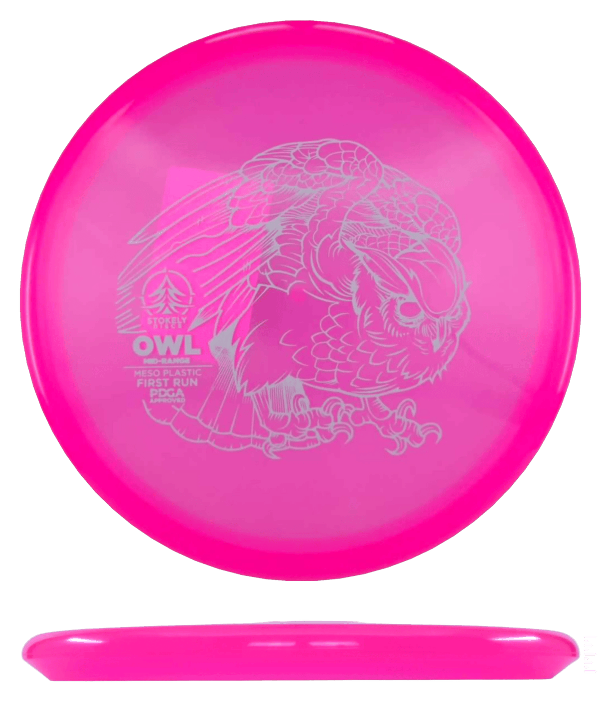 Stokely Owl - Meso - First Run / 175g - Hot Pink (White) - Skyline Disc Golf