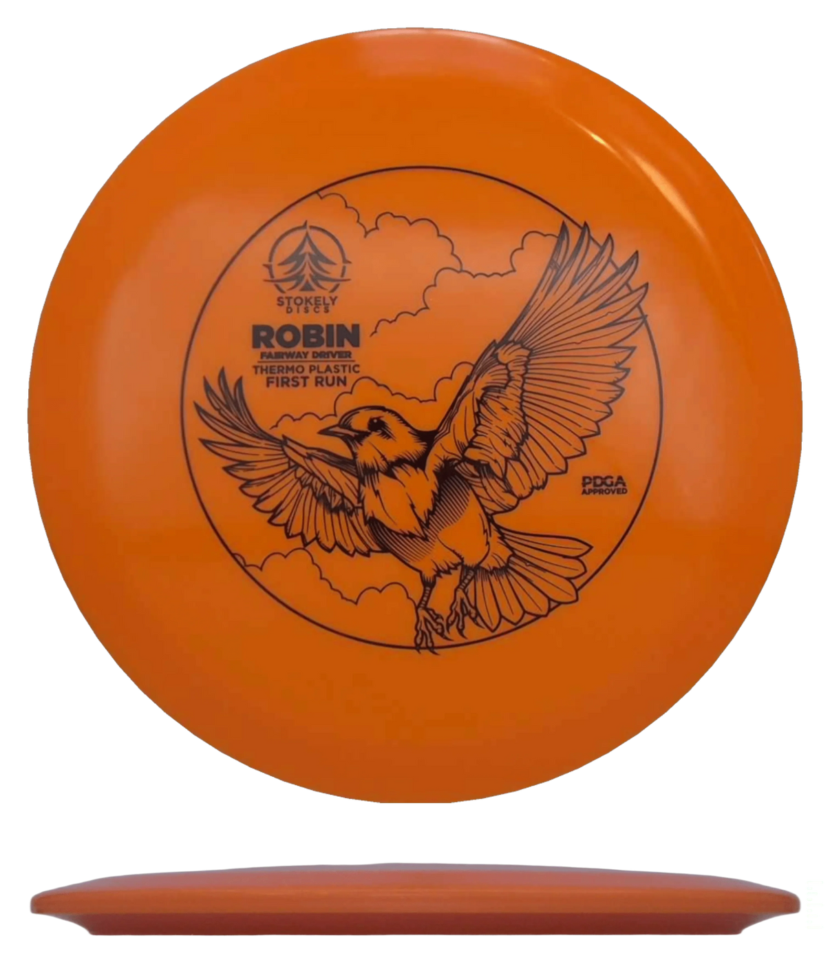 Stokely Robin - Thermo - First Run / 175g - Orange (Black) - Skyline Disc Golf