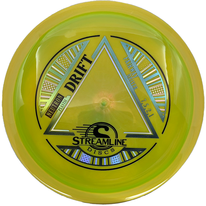 Streamline Drift Streamline Drift - Neutron / 168g - Yellow Green Swirl (Yellow Green/Light Blue Foil) - Skyline Disc Golf