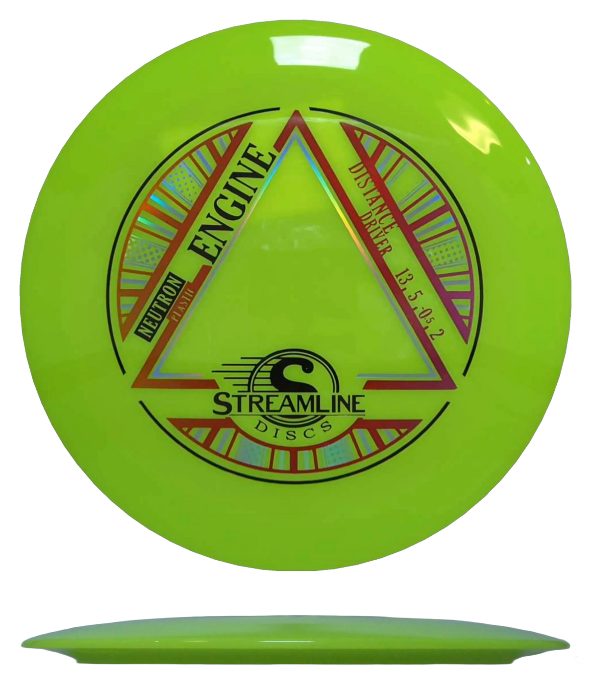 Streamline Engine - Neutron / 167g - Highlighter Yellow (Orange/Red Foil) - Skyline Disc Golf