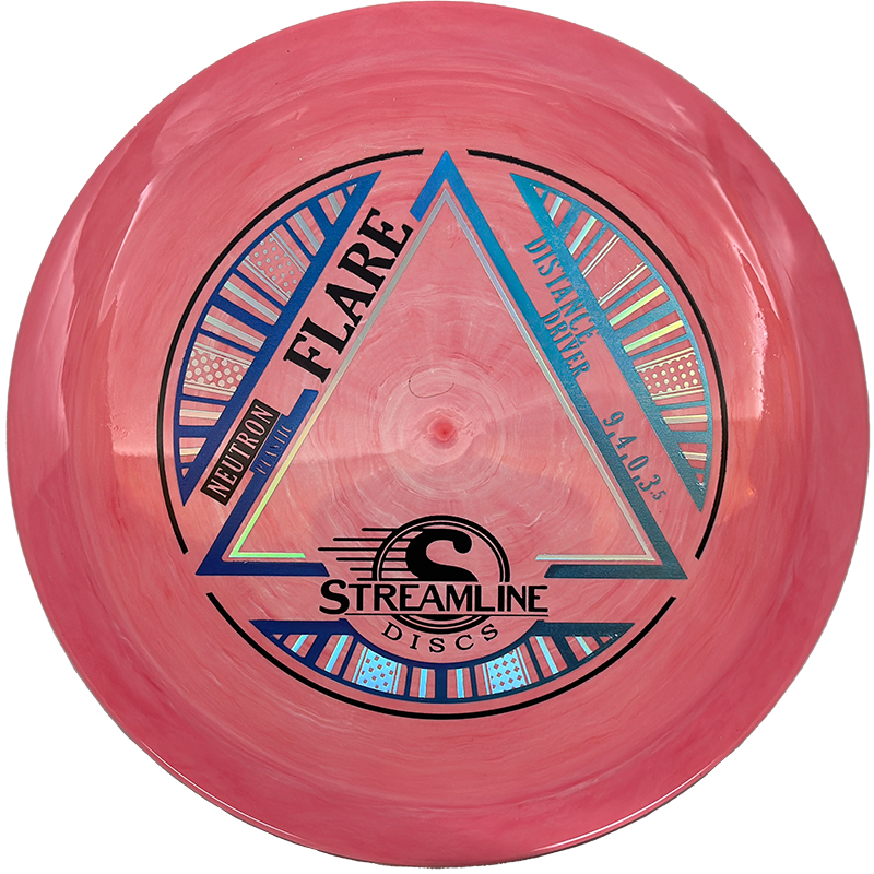 Streamline Flare Streamline Flare - Neutron / 174g - Pastel Red Swirl (Blue/Light Blue Foil) - Skyline Disc Golf