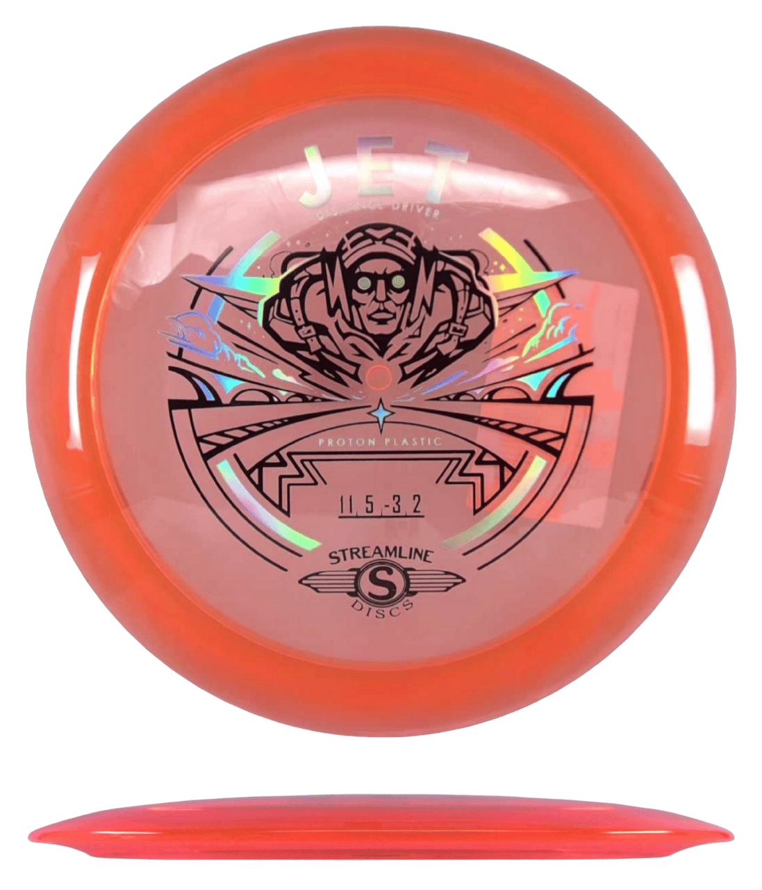 Streamline Jet Streamline Jet - Proton / 173g - Hot Orange (Chrome/Black) - Skyline Disc Golf