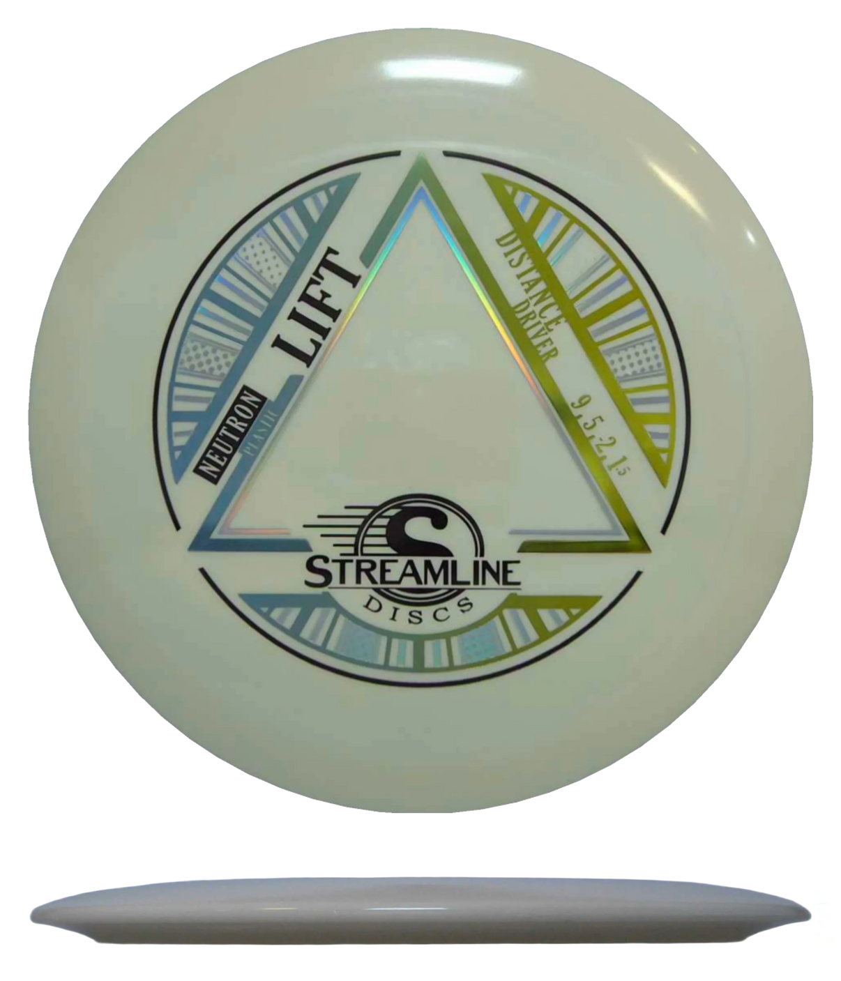 Streamline Lift - Neutron / 168g - Off-White (Sky Blue/Yellow Foil) - Skyline Disc Golf