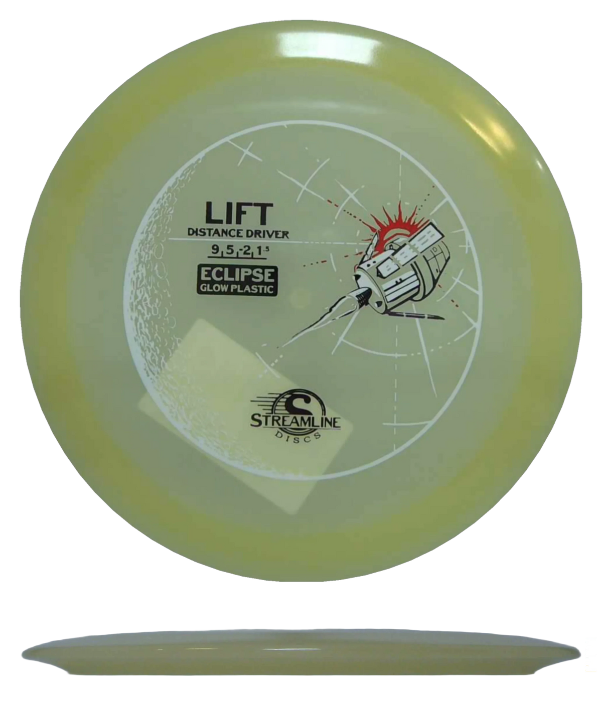 Streamline Lift - Eclipse / 174g - Glow (Black/White/Red Foil) - Skyline Disc Golf