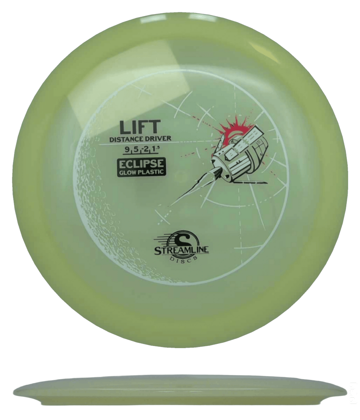 174g - White (Black/White/Blue Foil) Eclipse Streamline Lift - Skyline Disc Golf