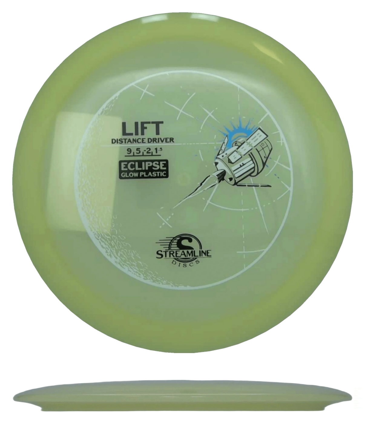 Streamline Lift - Eclipse / 174g - White (Black/White/Sky Blue Foil) - Skyline Disc Golf