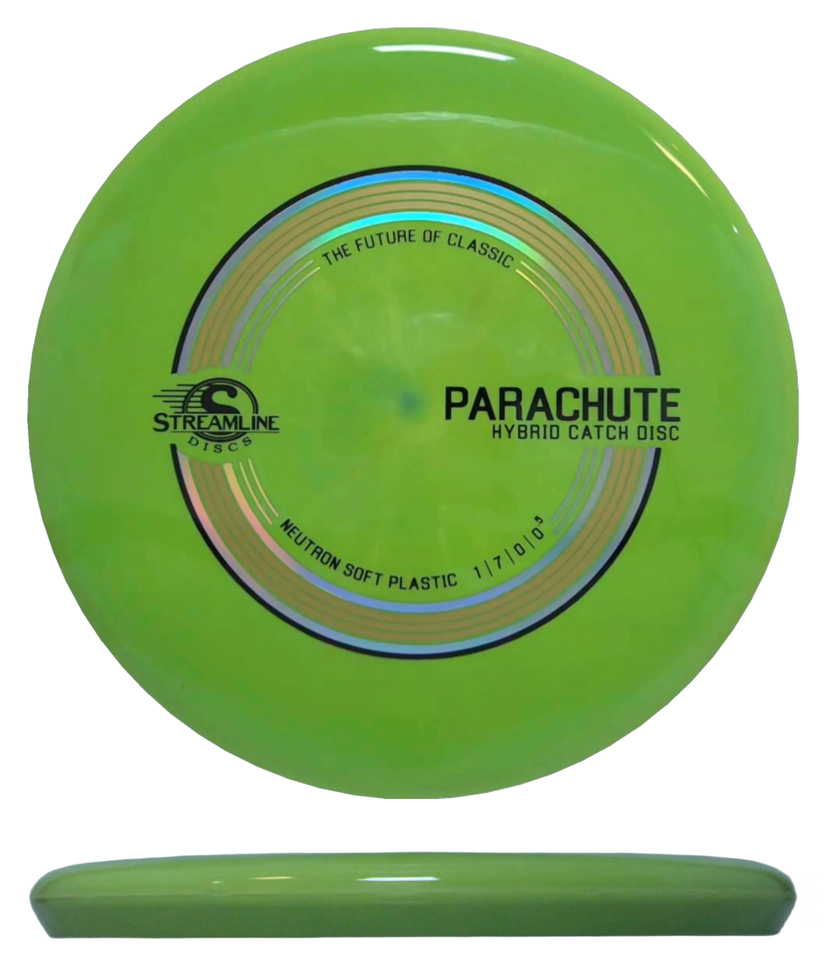 Streamline Parachute - Neutron / 153g - Lime (Black/Chrome) - Skyline Disc Golf