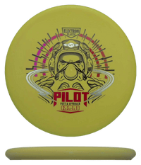 171g - Dirty Yellow (Magenta/Red Foil) Electron Streamline Pilot - Skyline Disc Golf