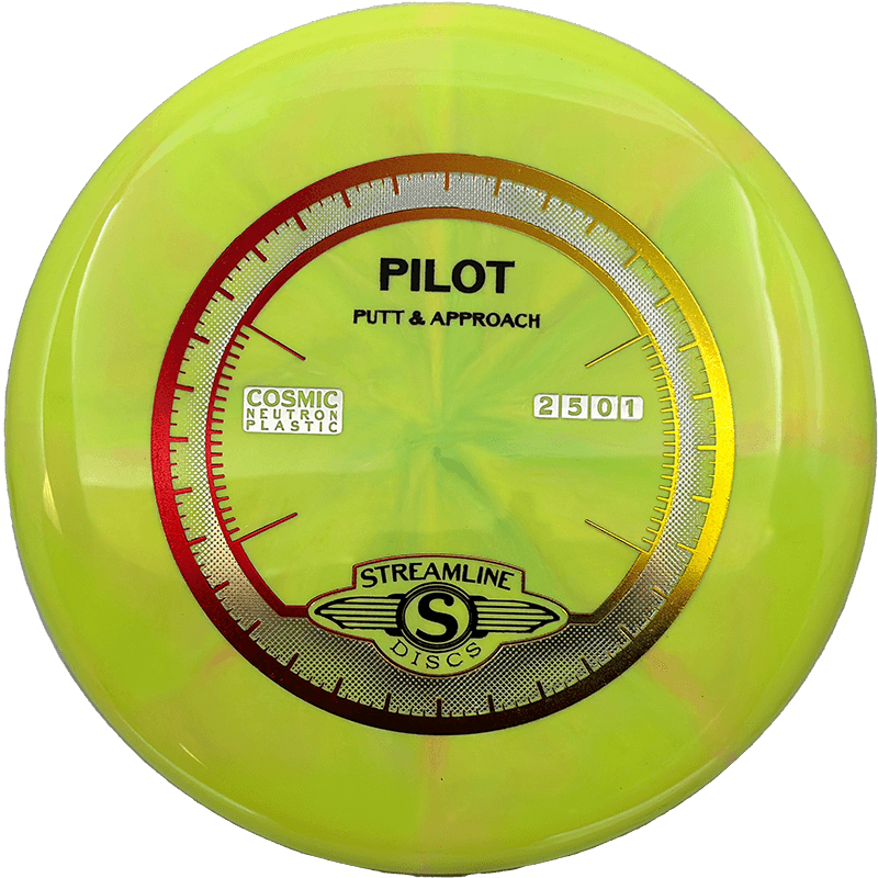 Streamline Pilot - Cosmic Neutron / 173g - Yellow Green Burst (Red/Yellow Foil) - Skyline Disc Golf