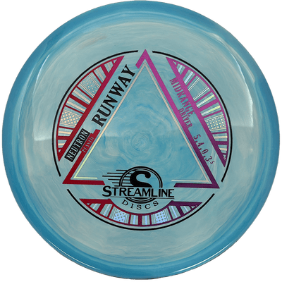 Streamline Runway Streamline Runway - Neutron / 178g - Sky Blue Swirl (Red/Magenta Foil) - Skyline Disc Golf