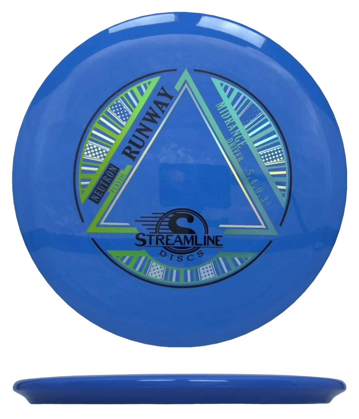 Streamline Runway - Neutron / 166g - Blue (Green/Light Blue Foil) - Skyline Disc Golf