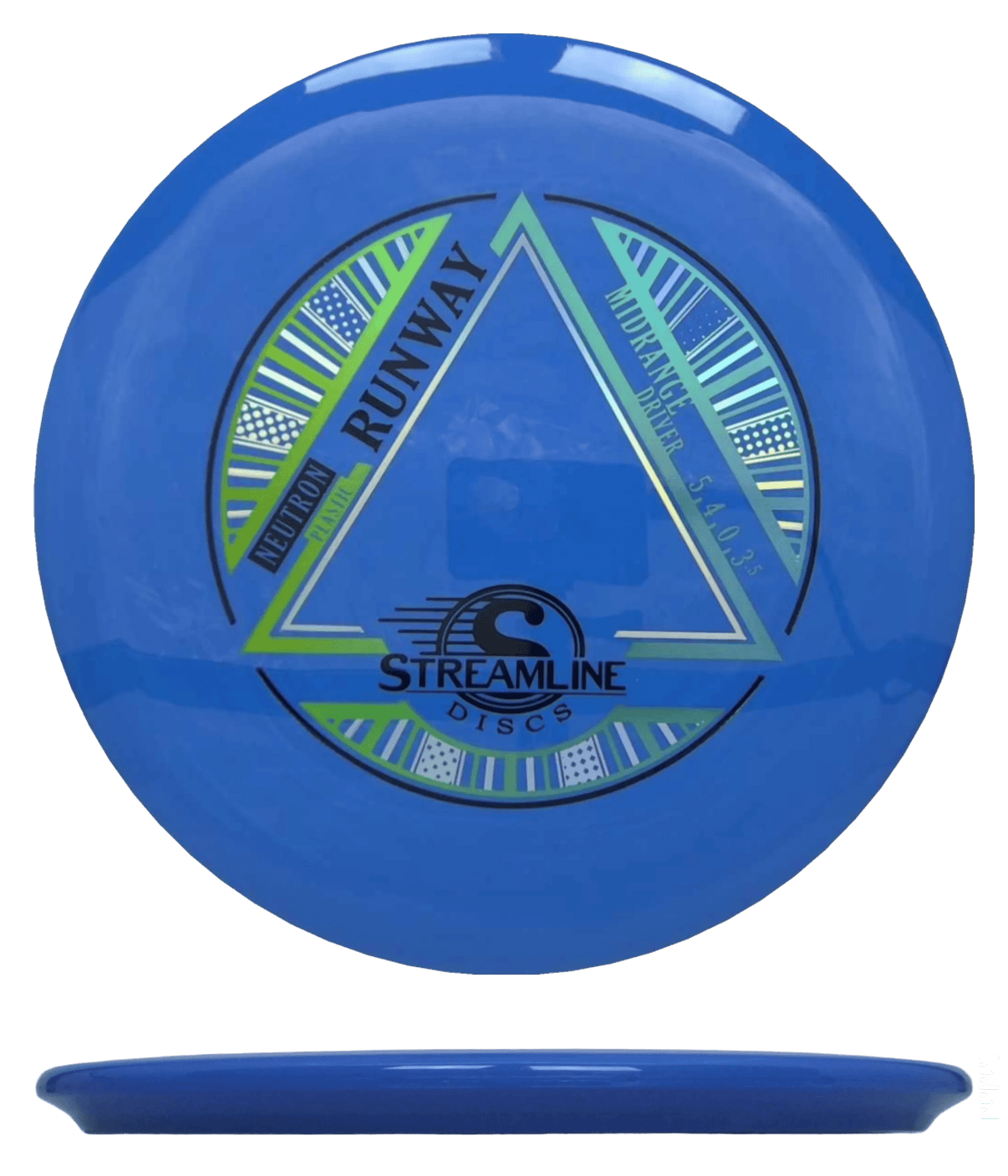 166g - Blue (Green/Light Blue Foil) Neutron Streamline Runway - Skyline Disc Golf
