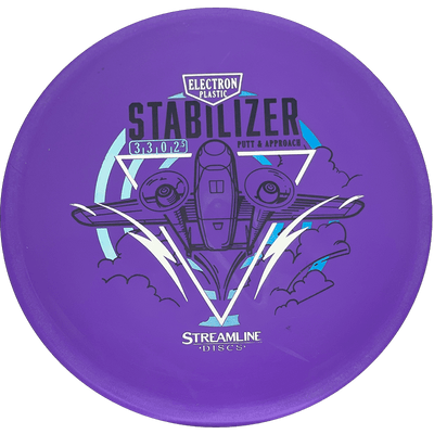 Streamline Stabilizer Streamline Stabilizer - Electron / 172g - Royal Purple (Light Blue/Blue Foil) - Skyline Disc Golf