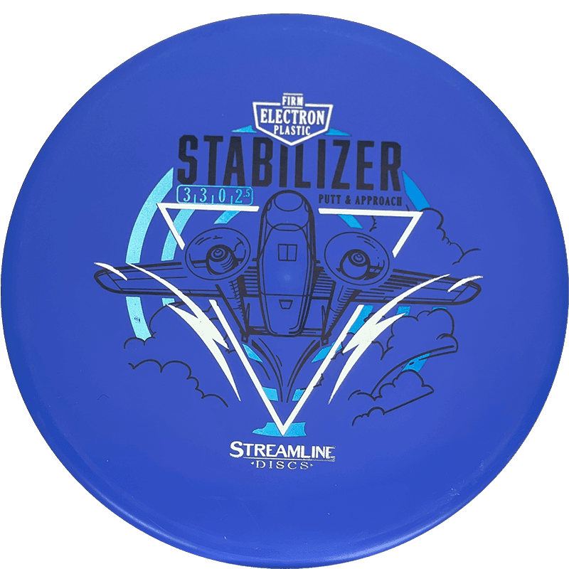 174g - Blue (Light Blue/Blue Foil) Electron Firm Streamline Stabilizer - Skyline Disc Golf