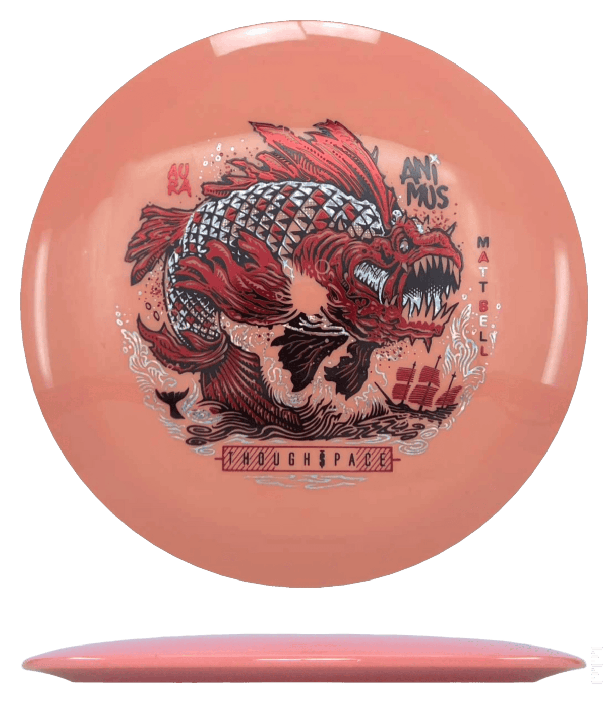 Thought Space Animus - Signature Aura - Matt Bell Tour Series / 173g - Peach (Red Foil/Silver Stars) - Skyline Disc Golf
