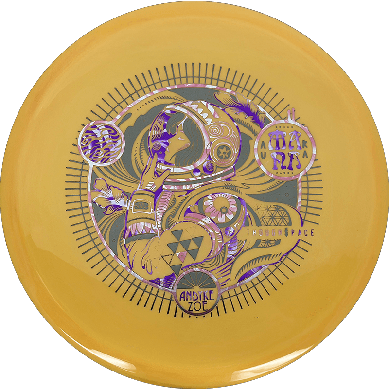 Thought Space Athletics Mana Thought Space Athletics Mana - Aura - Zoe Andyke Tour Series / 171g - Yellow Orange (Pink Roses/Purple Roses) - Skyline Disc Golf