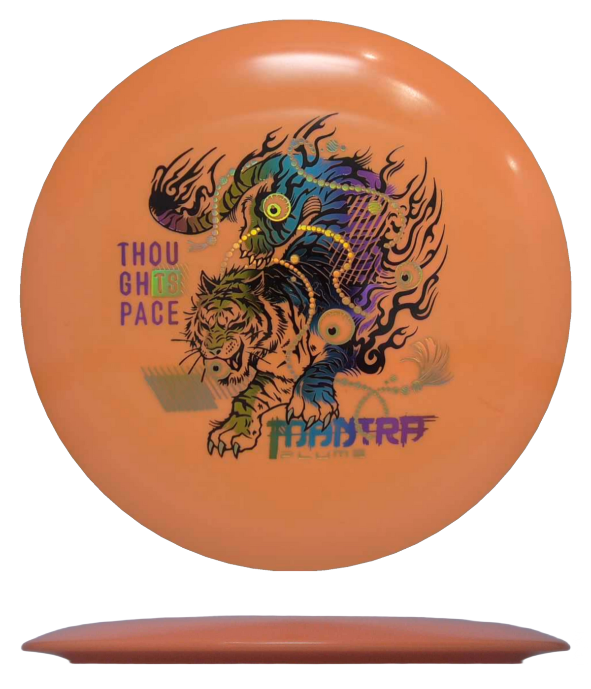 Thought Space Athletics Mantra - Plume / 158g - Orange (Rainbow/Gold Chrome) - Skyline Disc Golf