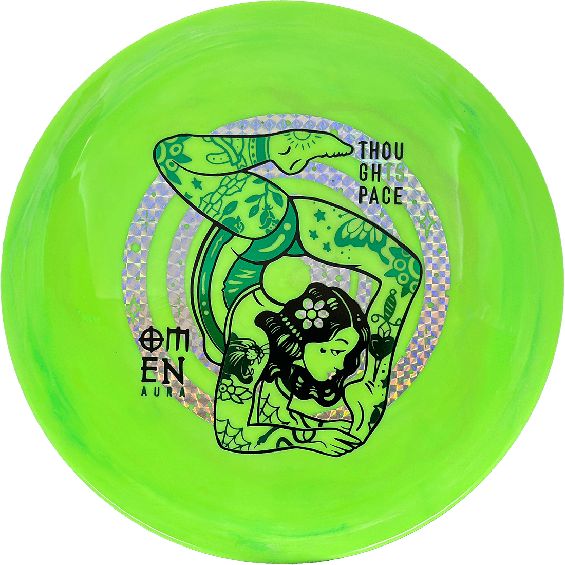 Thought Space Athletics Omen Thought Space Athletics Omen - Aura / 167g - Lime Green (Green/Chrome) - Skyline Disc Golf