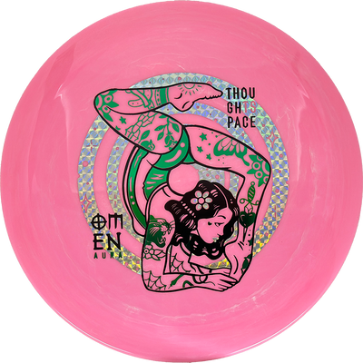 Thought Space Athletics Omen Thought Space Athletics Omen - Aura / 167g - Pink (Green/Chrome) - Skyline Disc Golf