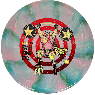 Thought Space Athletics Pathfinder Thought Space Athletics Pathfinder - Nebula Aura / Unstamped - Pink/Green Burst (Red/Gold) - Skyline Disc Golf