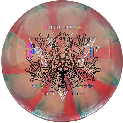 Thought Space Athletics Pathfinder Thought Space Athletics Pathfinder - Nebula Ethereal / 176g - Red Melon/Green Burst (Chrome/Rainbow) - Skyline Disc Golf