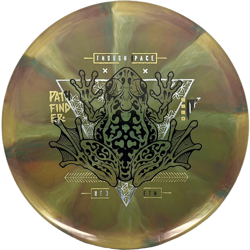 Thought Space Athletics Pathfinder Thought Space Athletics Pathfinder - Nebula Ethereal / 176g - Sand/Tan Swirl (Gold/Silver) - Skyline Disc Golf