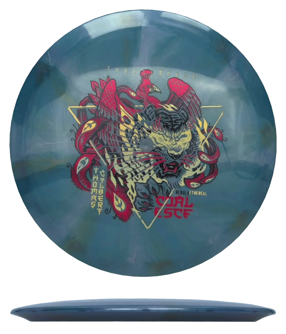 Thought Space Coalesce - Nebula Ethereal - Thomas Gilbert Tour Series / 173g - Blue/Green-ish Burst (Red Foil/Gold Chrome) - Skyline Disc Golf